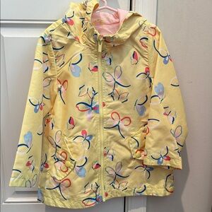 Carter's Bright Yellow Raincoat with Butterfly Print